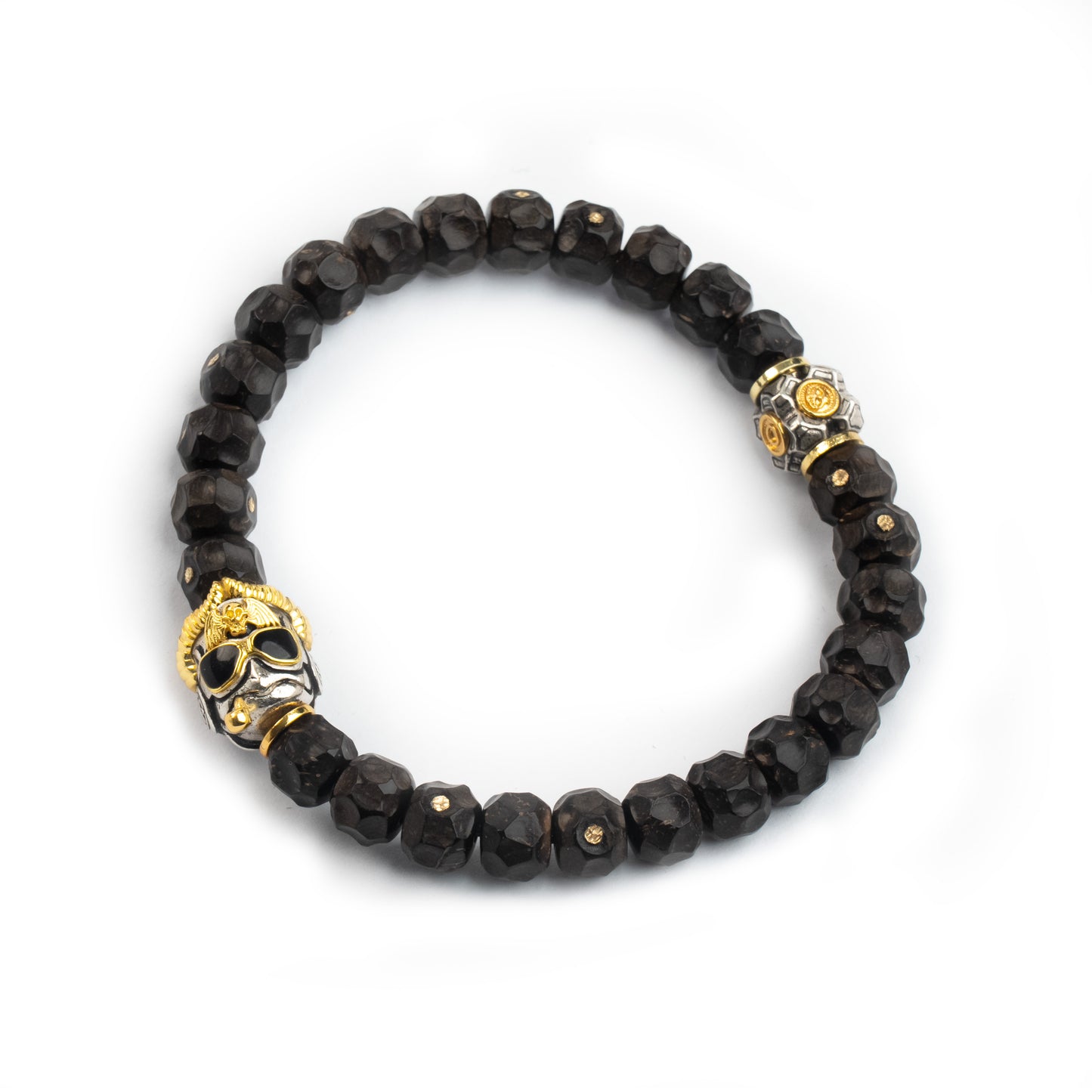 「Natural Wildness」Indonesian Coconut Shell Core Bracelet|Starry Nails|White Copper Ornaments|Minimalist|Artisan Collectible